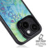 Liquid Blue Tie Dye Peace Heart iPhone 14 Plus Kickstand Case