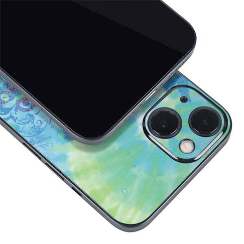 Liquid Blue Tie Dye Peace Heart iPhone Skins