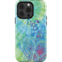 Liquid Blue Tie Dye Peace Heart iPhone 15 Pro Impact Case