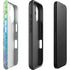 Liquid Blue Tie Dye Peace Heart iPhone 16 Impact Case