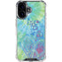 Liquid Blue Tie Dye Peace Heart iPhone 16 Plus Clear Case