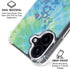 Liquid Blue Tie Dye Peace Heart iPhone 16 Plus Clear Case