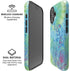 Liquid Blue Tie Dye Peace Heart iPhone 16 Plus Magsafe Impact Case