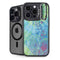 Liquid Blue Tie Dye Peace Heart iPhone 16 Pro Kickstand Case