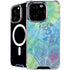 Liquid Blue Tie Dye Peace Heart iPhone 16 Pro MagSafe Case