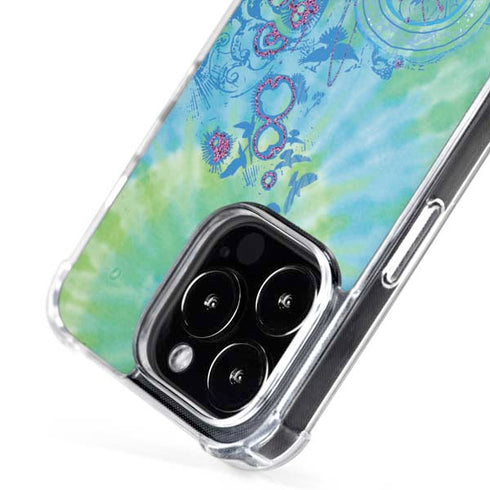 Liquid Blue Tie Dye Peace Heart iPhone 16 Pro MagSafe Case