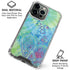 Liquid Blue Tie Dye Peace Heart iPhone 16 Pro Max Clear Case