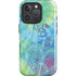 Liquid Blue Tie Dye Peace Heart iPhone 16 Pro Max Magsafe Impact Case