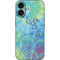 Liquid Blue Tie Dye Peace Heart iPhone 16 Skin