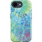 Liquid Blue Tie Dye Peace Heart iPhone 16e Impact Case