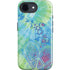 Liquid Blue Tie Dye Peace Heart iPhone 16e Impact Case