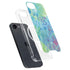 Liquid Blue Tie Dye Peace Heart iPhone 16e MagSafe Case