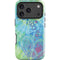 Liquid Blue Tie Dye Peace Heart iPhone 18 Pro Impact Case