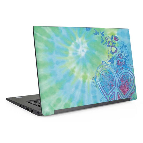 Liquid Blue Tie Dye Peace Heart Dell Latitude Skin