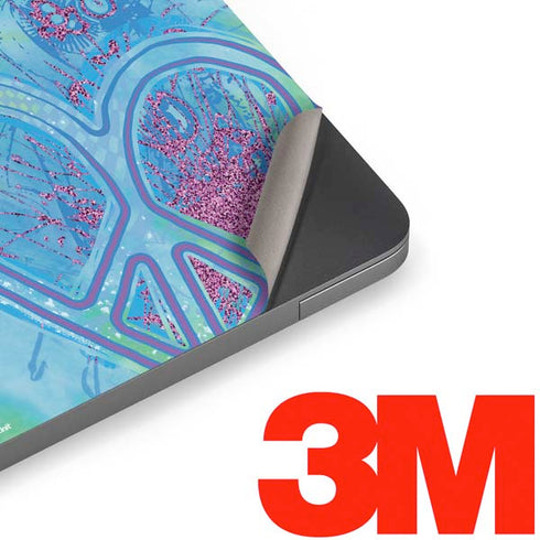 Liquid Blue Tie Dye Peace Heart Apple MacBook Air Skin