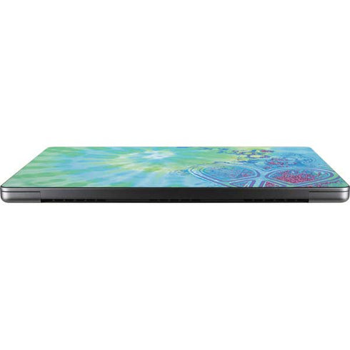Liquid Blue Tie Dye Peace Heart Apple MacBook Pro 14-inch Skin