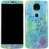 Liquid Blue Tie Dye Peace Heart Moto E5 Plus Skin