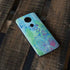 Liquid Blue Tie Dye Peace Heart Moto E5 Plus Skin