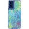 Liquid Blue Tie Dye Peace Heart Moto G Play 4G (2024) Clear Case
