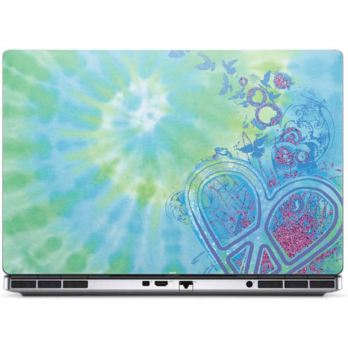 Liquid Blue Tie Dye Peace Heart Dell Precision Skin