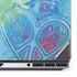 Liquid Blue Tie Dye Peace Heart Dell Precision Skin