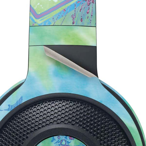 Liquid Blue Tie Dye Peace Heart Razer Kraken X Skin