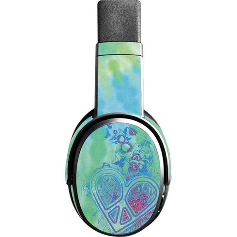 Liquid Blue Tie Dye Peace Heart Skullcandy Crusher Wireless Skin