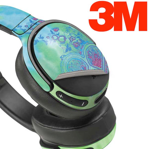 Liquid Blue Tie Dye Peace Heart Skullcandy Venue Skin