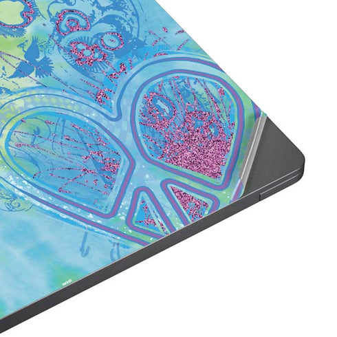 Liquid Blue Tie Dye Peace Heart Surface Laptop 7 13.8in Skin