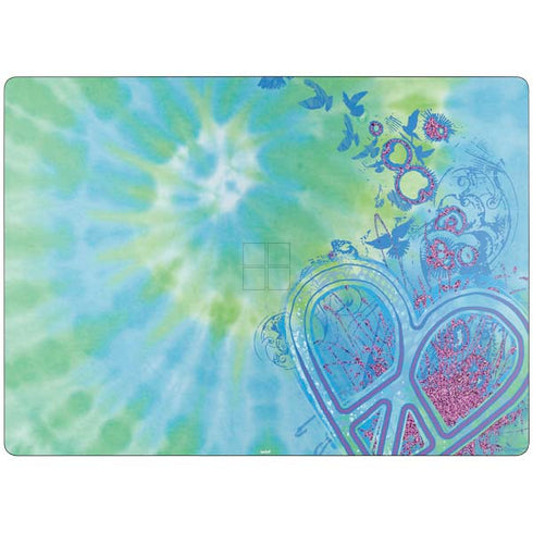 Liquid Blue Tie Dye Peace Heart Surface Laptop 7 15in Skin