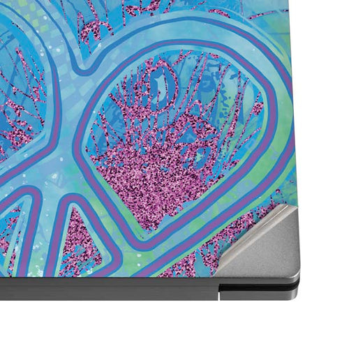 Liquid Blue Tie Dye Peace Heart Dell XPS Skin