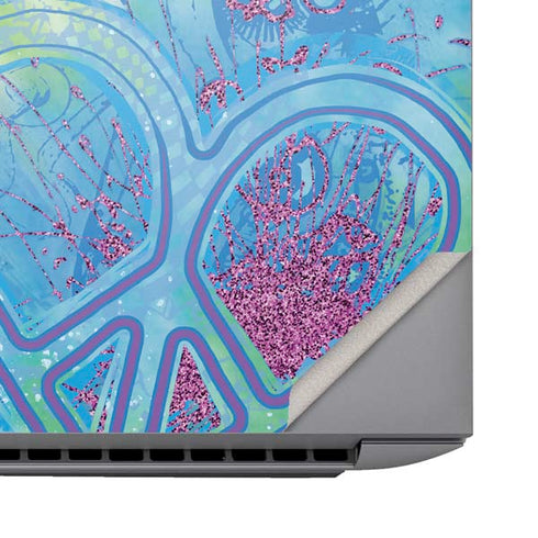 Liquid Blue Tie Dye Peace Heart HP ZBook Fury 16 G10 Skin