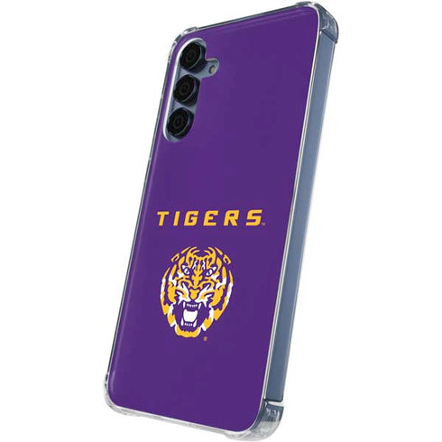 LSU Tigers Purple Galaxy A55 5G Clear Case