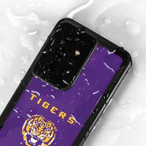 LSU Tigers Purple Galaxy S24 Ultra Waterproof Case