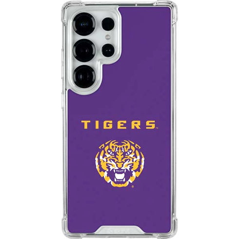 LSU Tigers Purple Galaxy S25 Ultra Clear Case