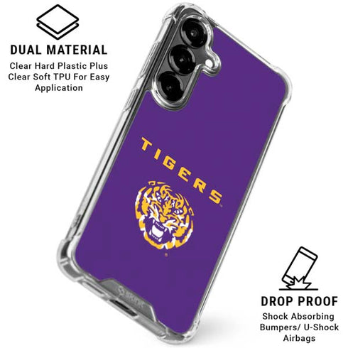 LSU Tigers Purple Galaxy S26 Plus Clear Case