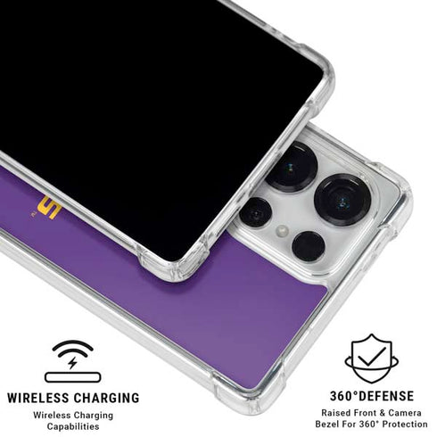 LSU Tigers Purple Galaxy S26 Ultra Clear Case