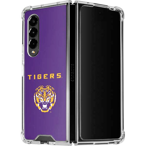 Louisiana State University - LSU Tigers Purple Galaxy Z Fold4 5G Clear Case