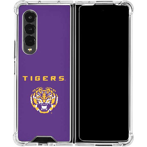 Louisiana State University - LSU Tigers Purple Galaxy Z Fold4 5G Clear Case