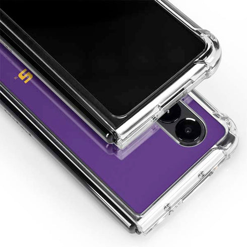 Louisiana State University - LSU Tigers Purple Galaxy Z Fold4 5G Clear Case