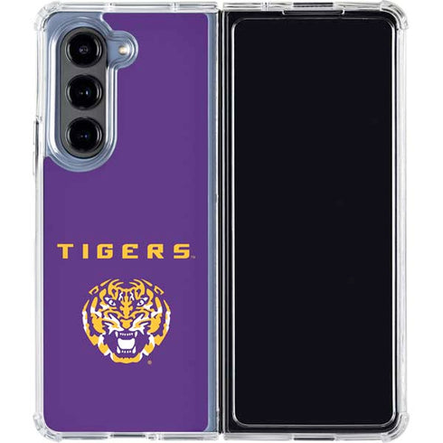 Louisiana State University - LSU Tigers Purple Galaxy Z Fold5 5G Clear Case