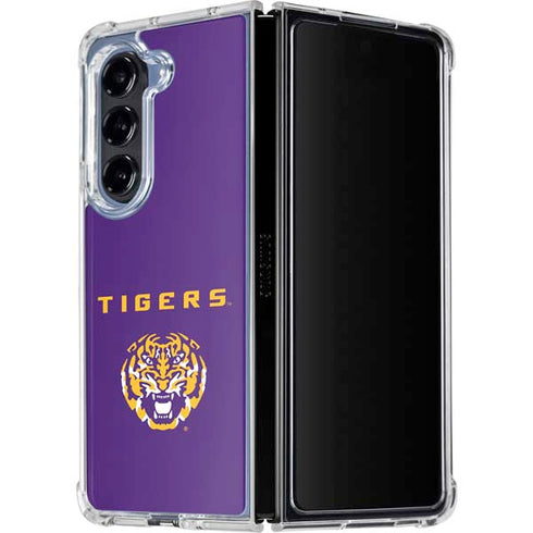 Louisiana State University - LSU Tigers Purple Galaxy Z Fold5 5G Clear Case