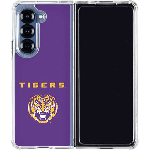 LSU Tigers Purple Galaxy Z Fold6 Clear Case