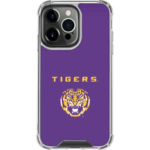 LSU Tigers Purple iPhone 16 Pro Max Clear Case