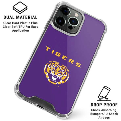 LSU Tigers Purple iPhone 16 Pro Max Clear Case