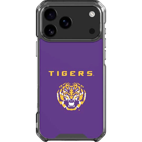 LSU Tigers Purple iPhone 18 Pro Max Clear Case