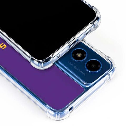 LSU Tigers Purple Moto G 5G (2024) Clear Case