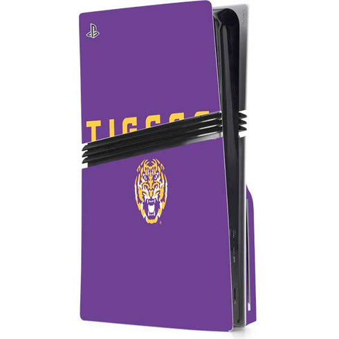 LSU Tigers Purple PS5 Pro Disk Console Skin