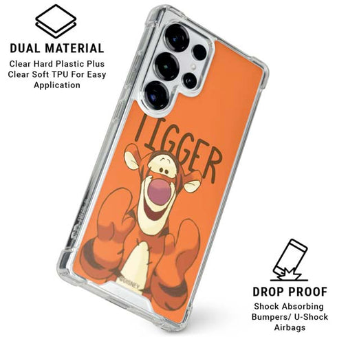 Disney Winnie the Pooh Tigget Portrait Galaxy S25 Ultra Clear Case