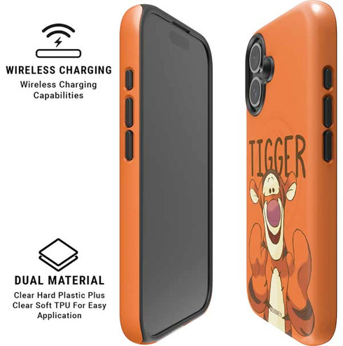 Disney Winnie the Pooh Tigget Portrait iPhone 16 Plus Magsafe Impact Case